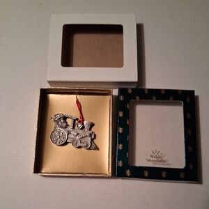 Vintage Wallace Silversmiths Pewter Train Ornament